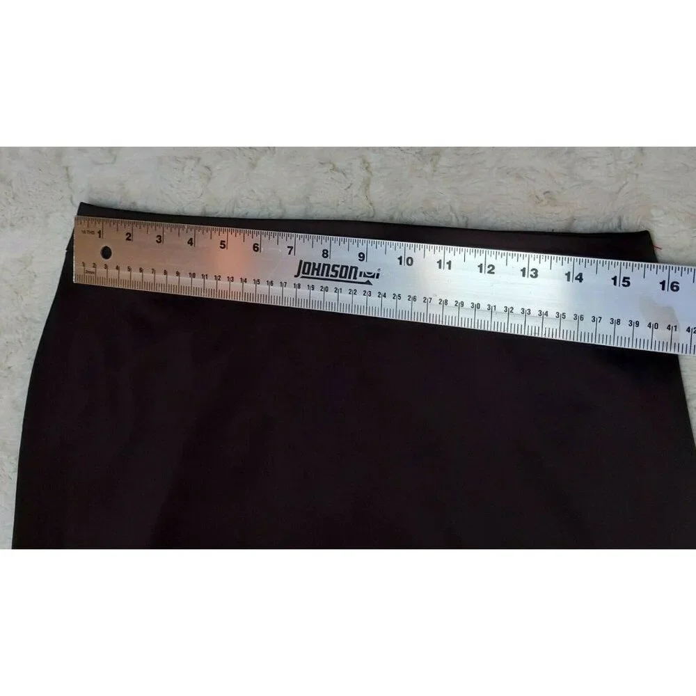 Tadashi Shoji Womens Size 10 Solid Black Career Pencil Skirt Made in USA